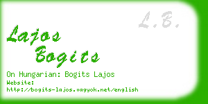 lajos bogits business card